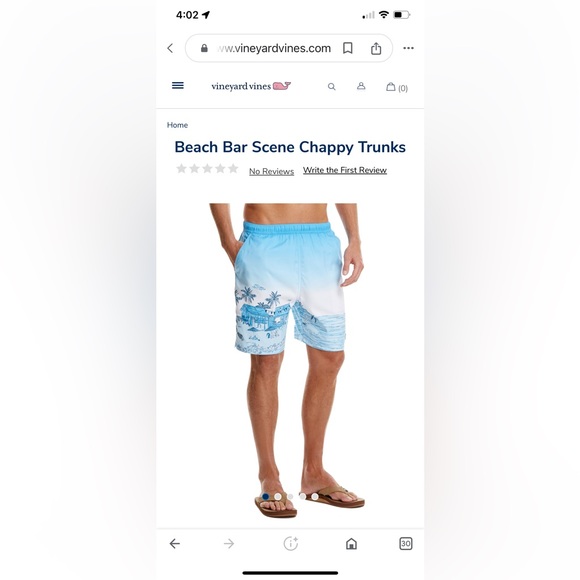 Vineyard Vines Beach Bar Scene Chappy Trunks sz. Large - Picture 4 of 5